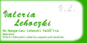 valeria lehoczki business card